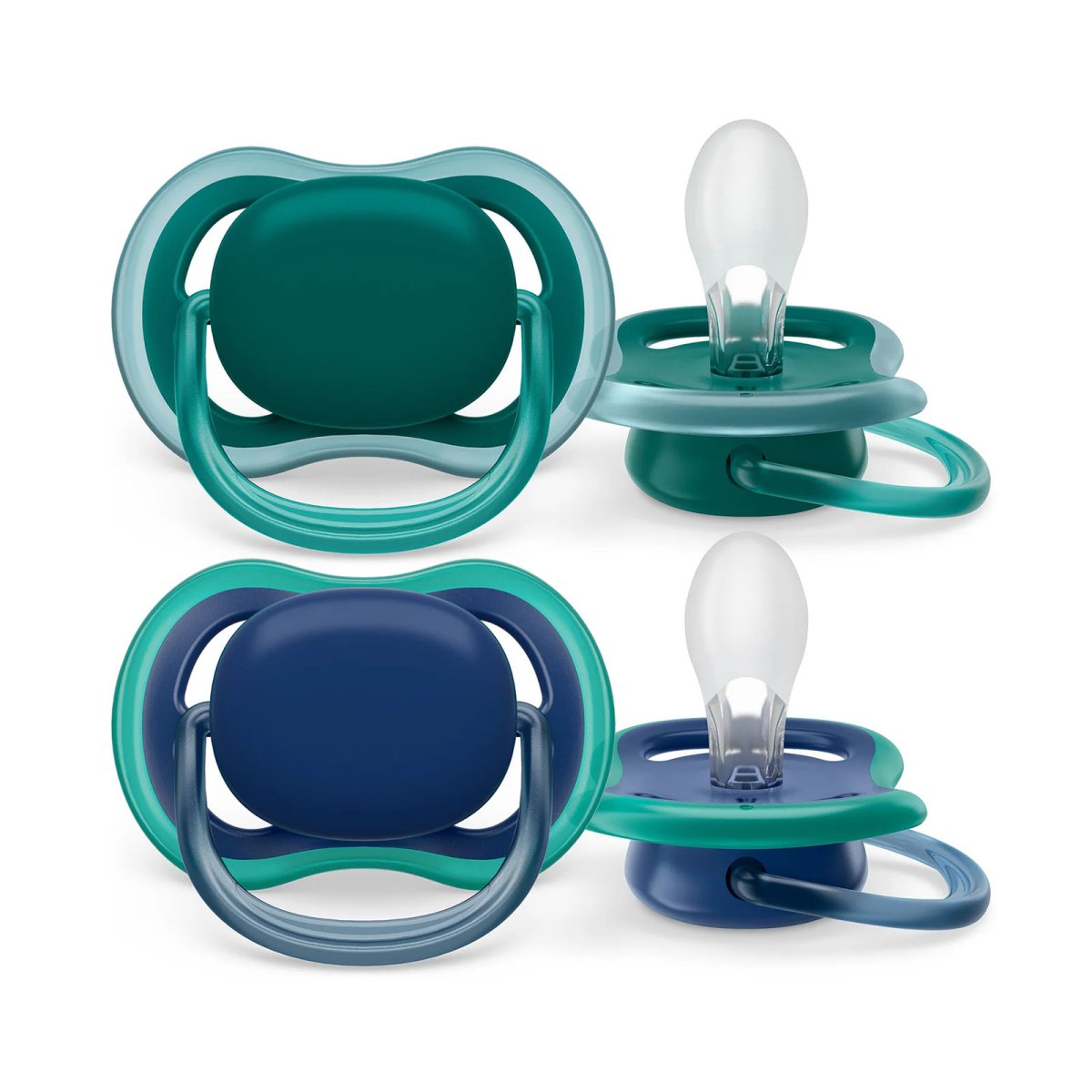 Ultra Air Pacifier 2 Pack - 6-18M - Opal/Blue