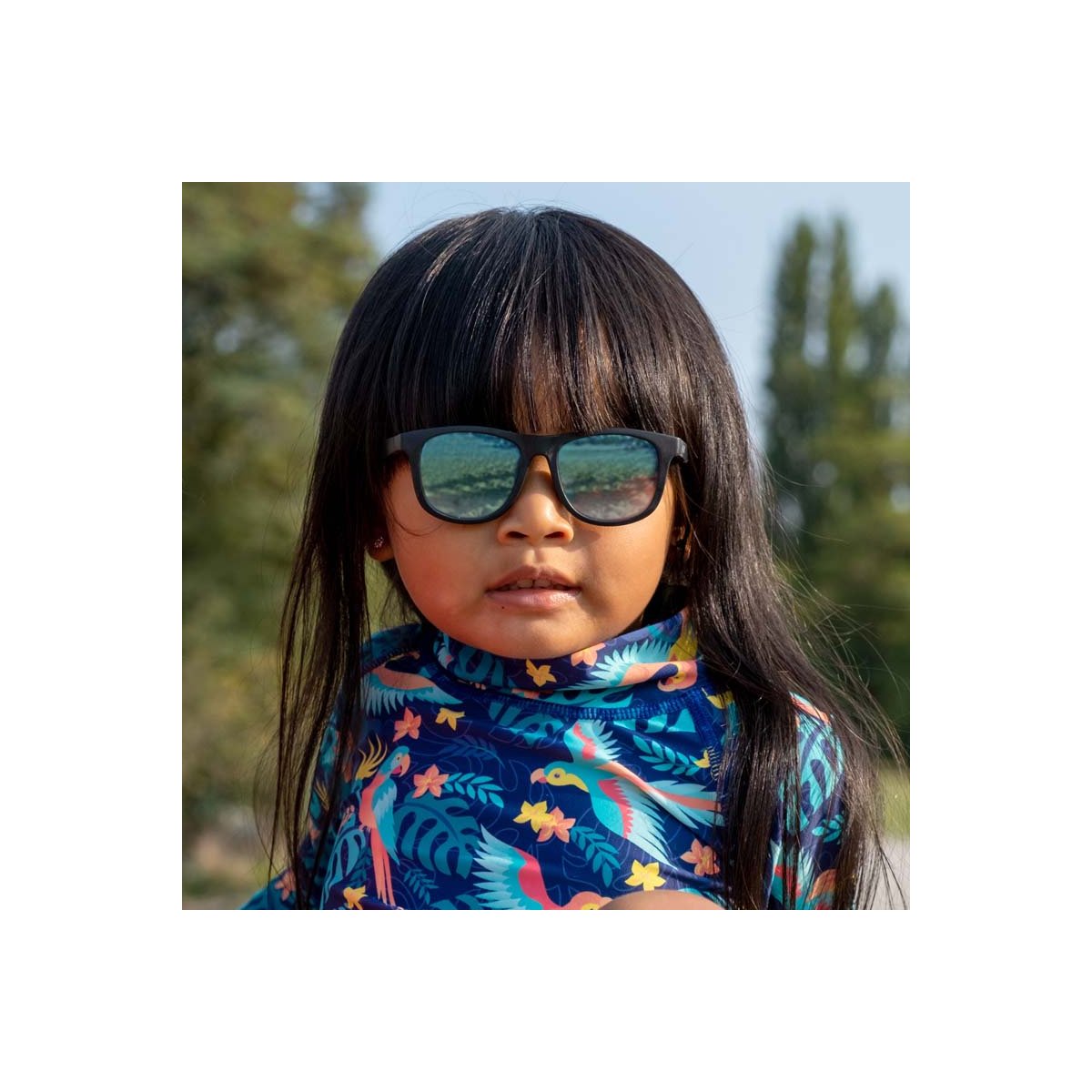 Urban Xplorer Glasses Mirrored Aurora Lenses - Black