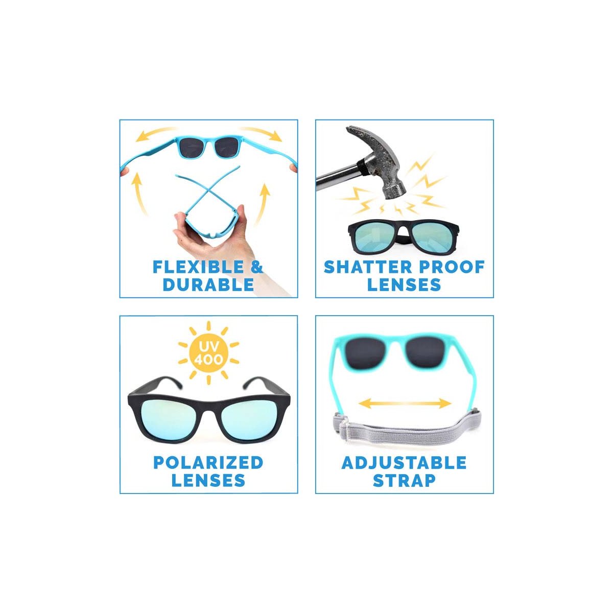 Urban Xplorer Sunglasses Classic Black Lenses - Black