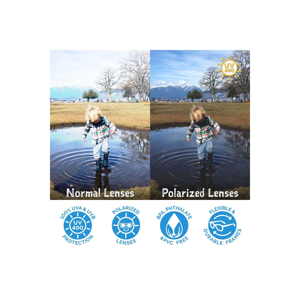 Urban Xplorer Sunglasses Classic Black Lenses - Black