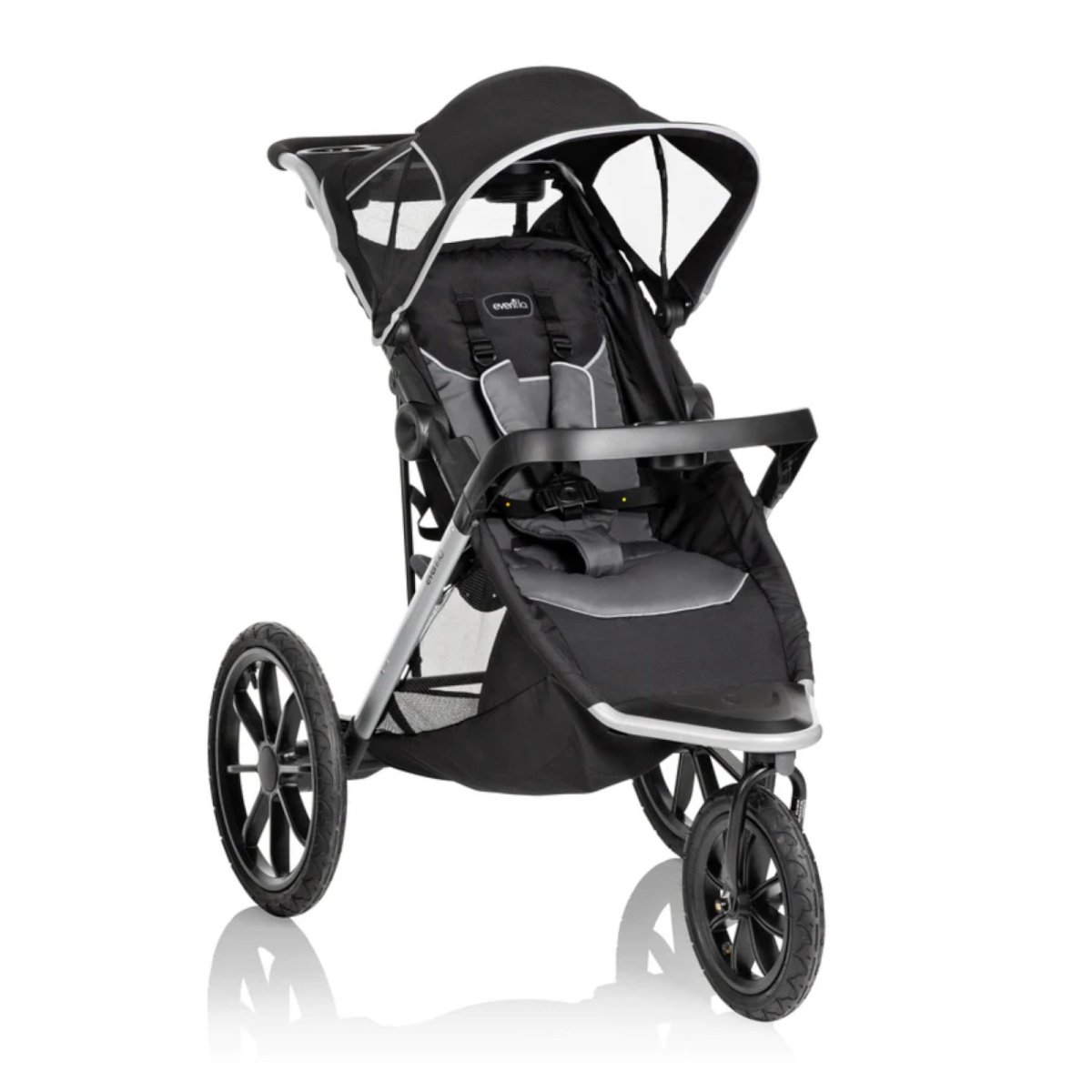 Victory Plus Jogging Stroller Travel System with LiteMax Infant Car Seat - Gray Scale