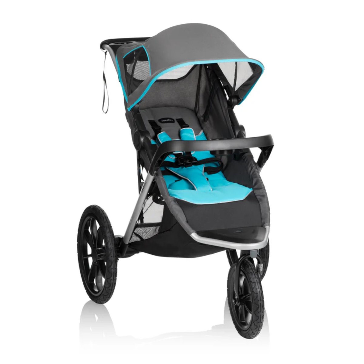 Victory Plus Jogging Stroller Travel System with LiteMax Infant Car Seat - Malibu Blue