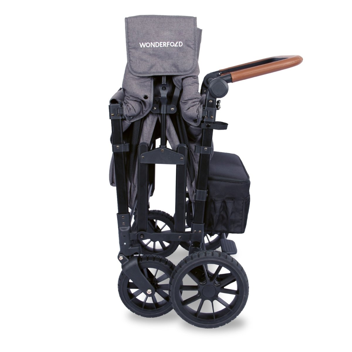 W4 LUXE Premium Quad Stroller - Charcoal Gray with Black Frame
