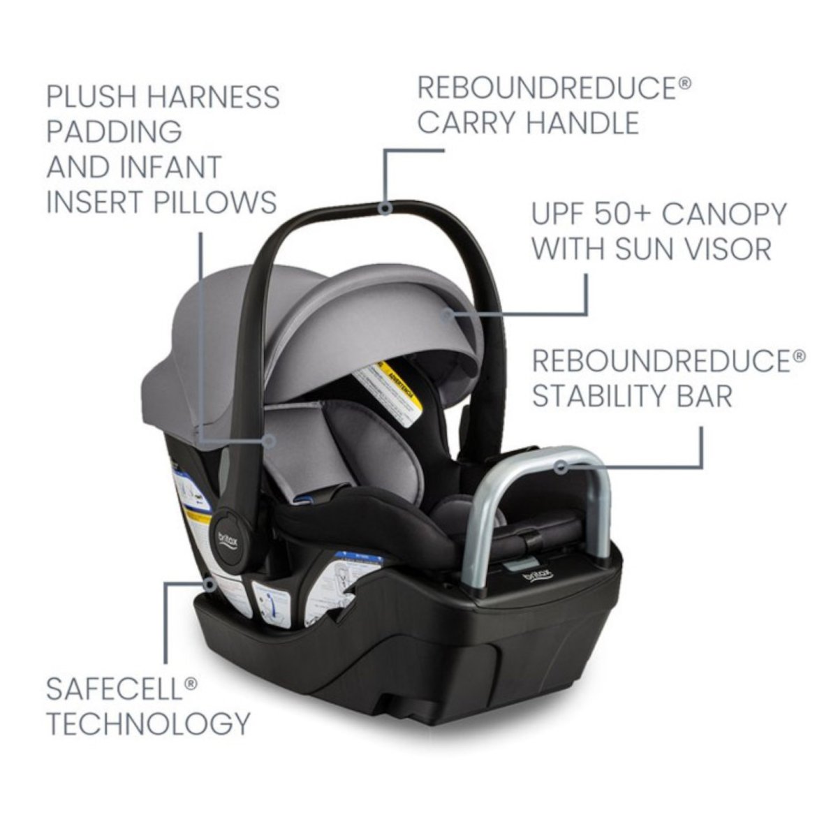 Willow S Infant Car Seat with Alpine Base - Graphite Onyx