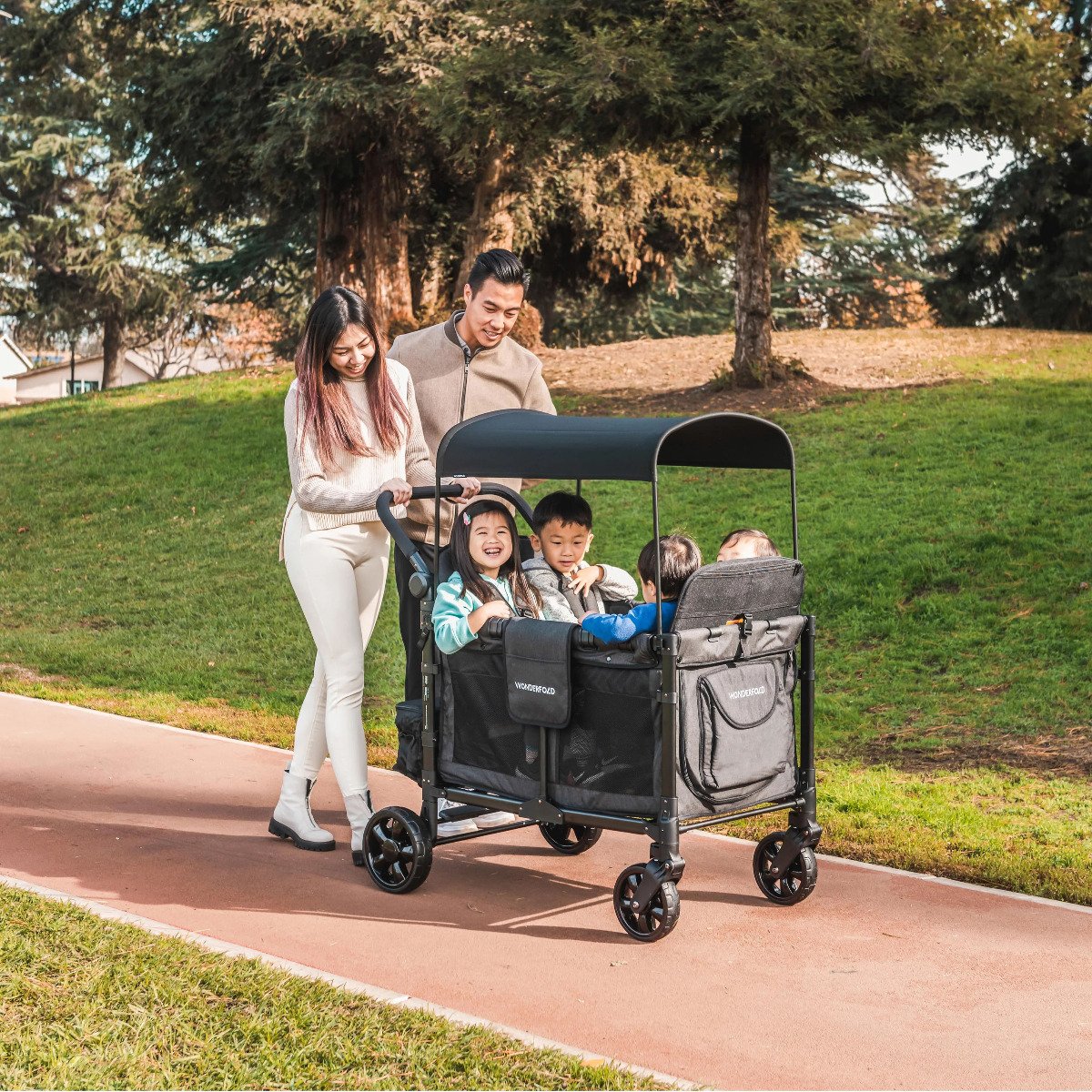 W4 ELITE Quad Stroller - Volcanic Black