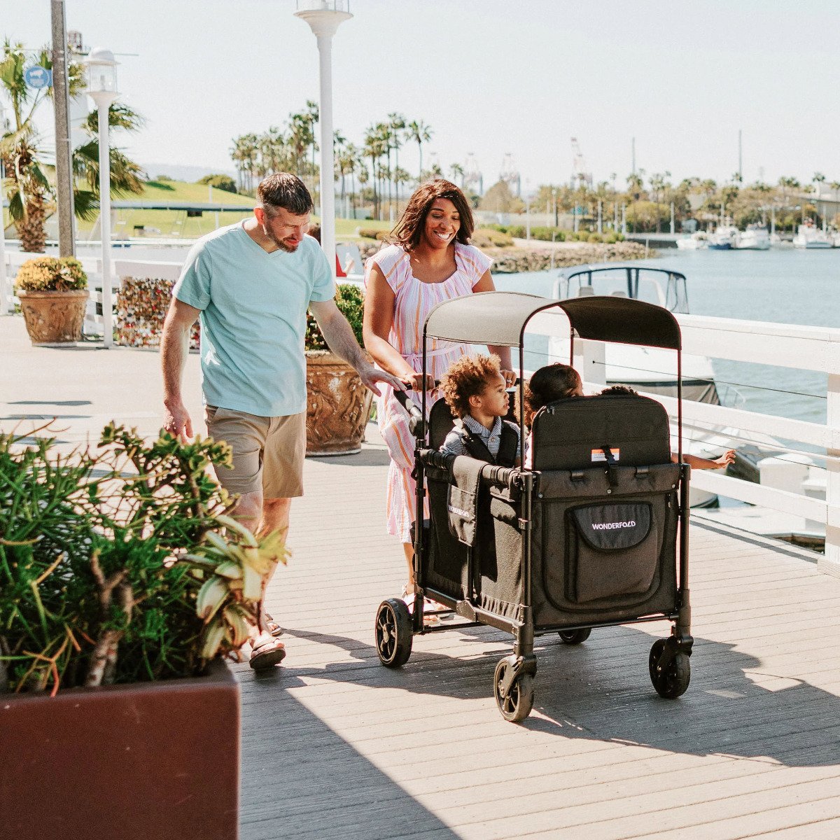 W4 ELITE Quad Stroller - Volcanic Black