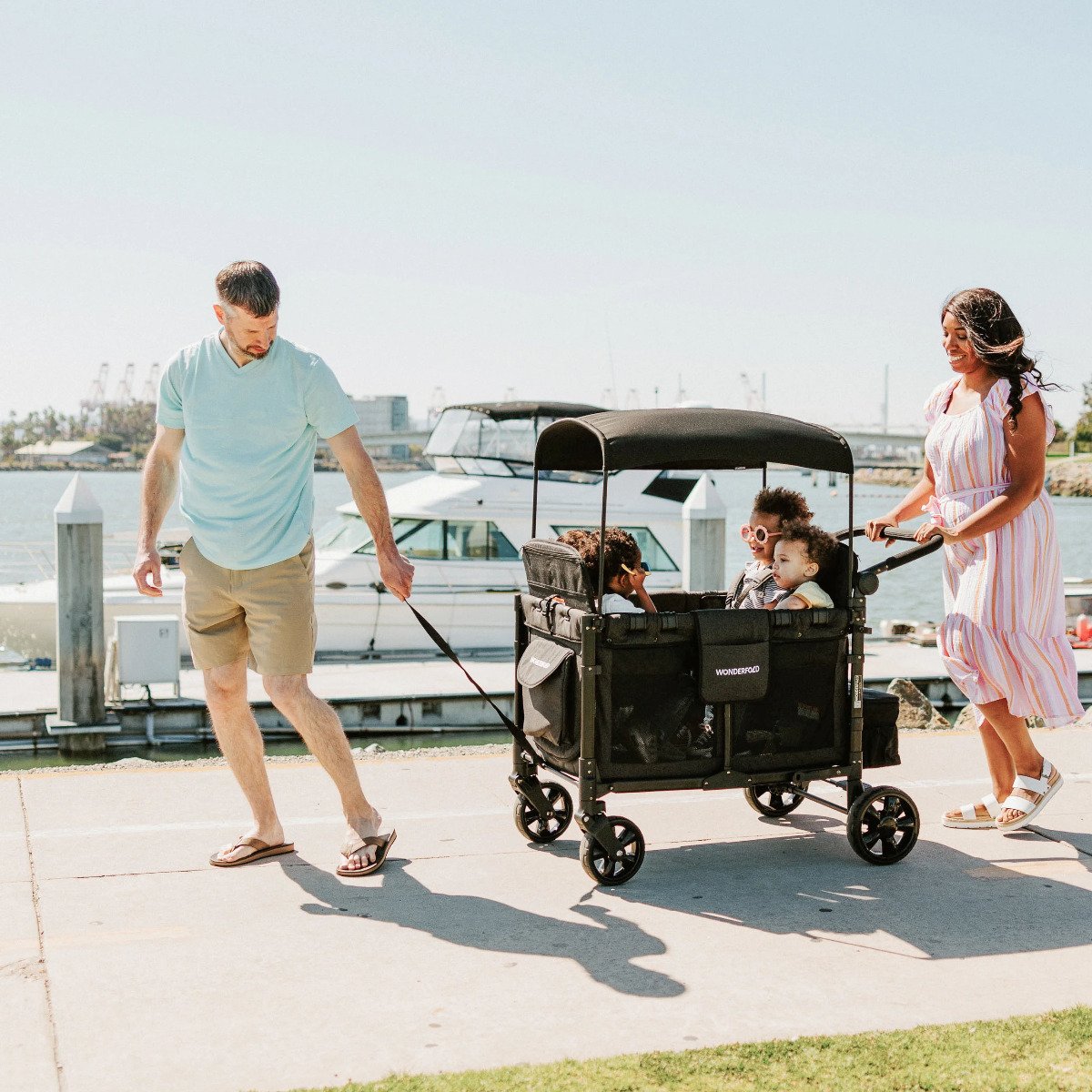 W4 ELITE Quad Stroller - Volcanic Black