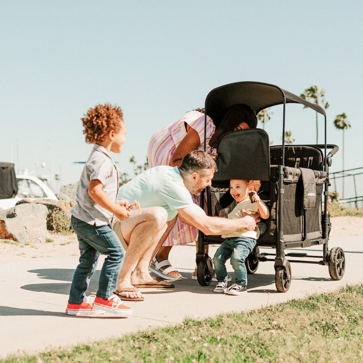 W4 ELITE Quad Stroller - Volcanic Black