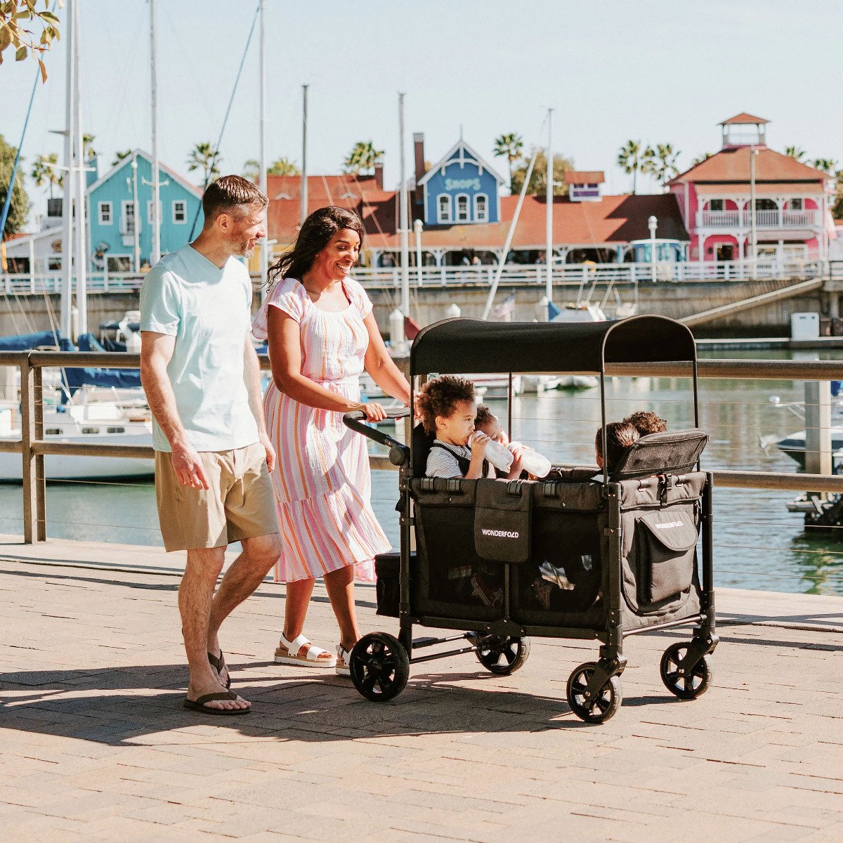 W4 ELITE Quad Stroller - Volcanic Black