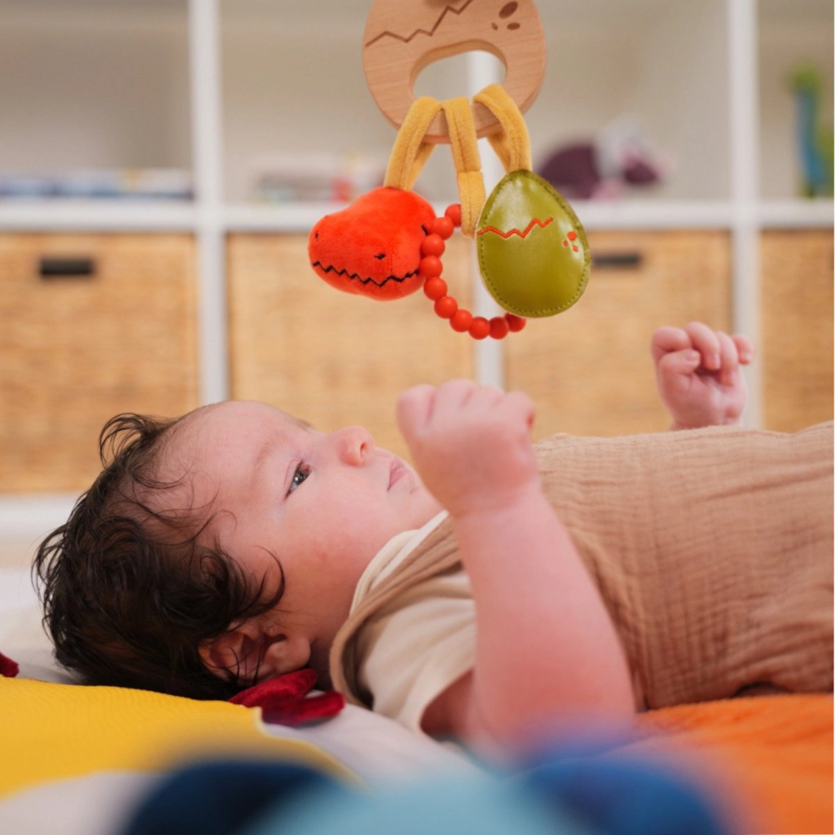 Wooden Rattle - Dino