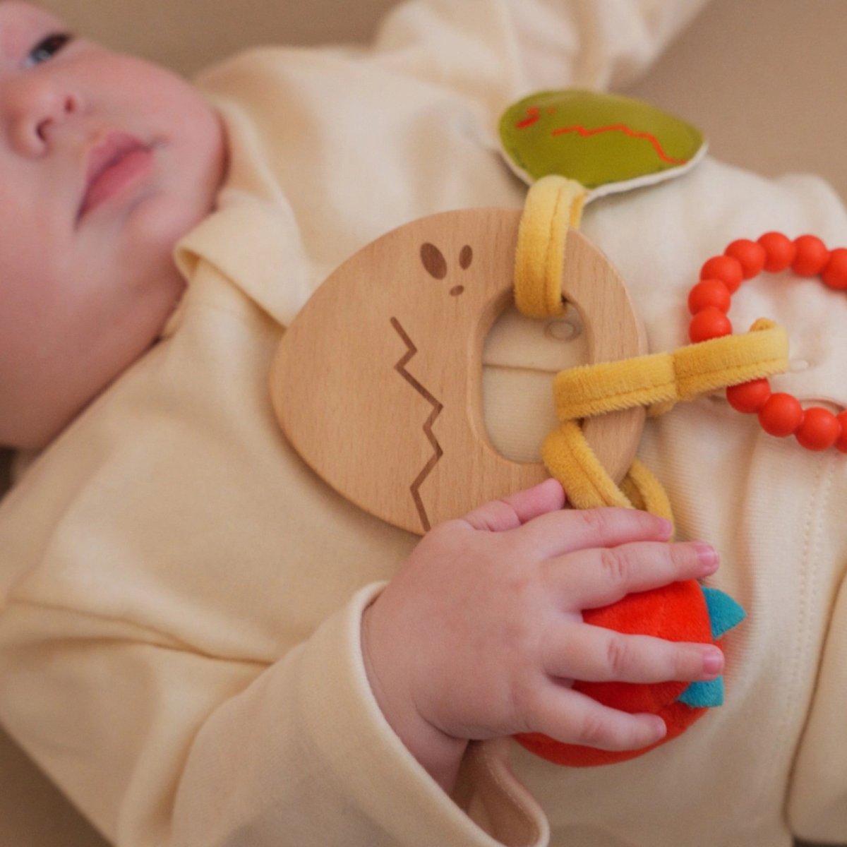 Wooden Rattle - Dino