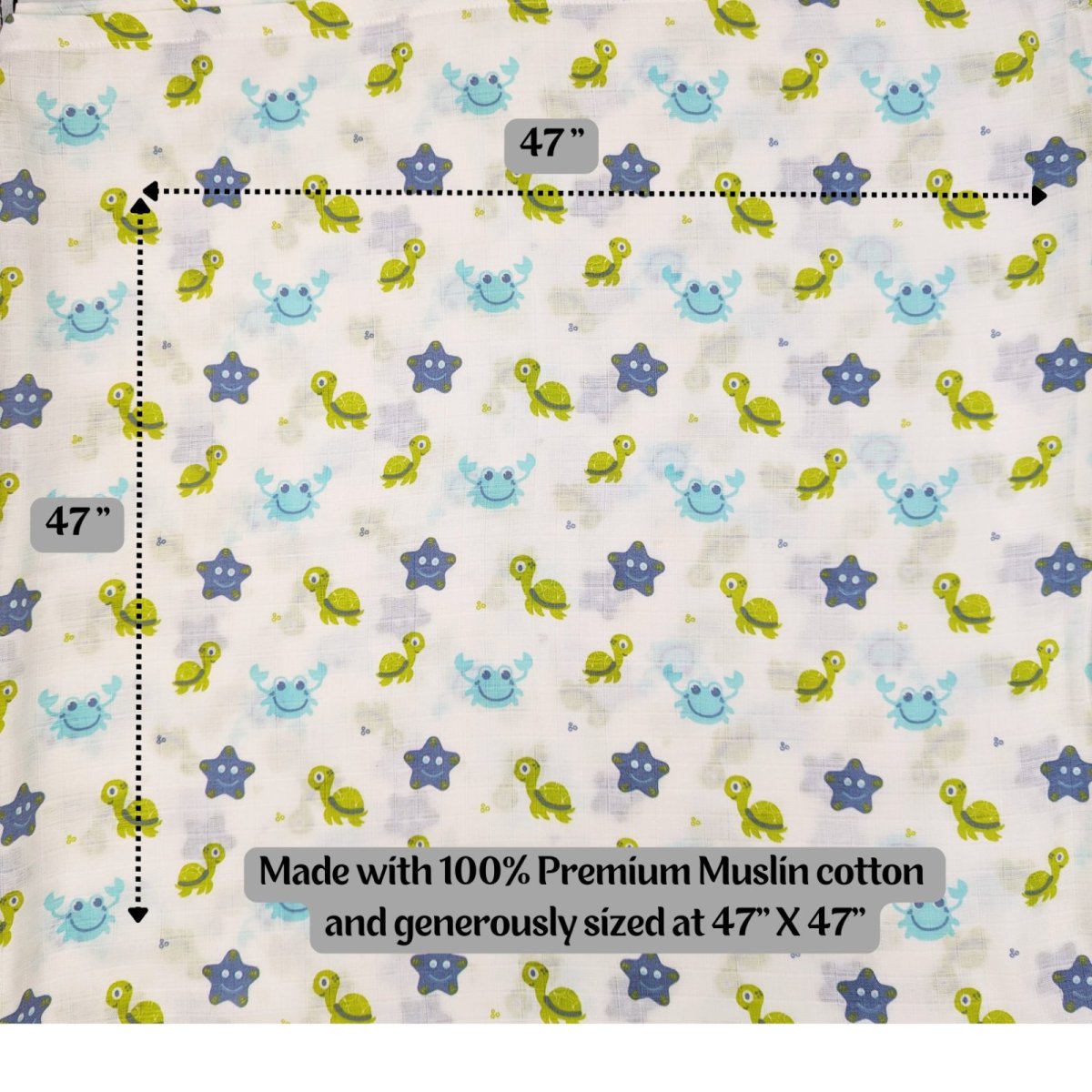Muslin Swaddle - Sea Turtles