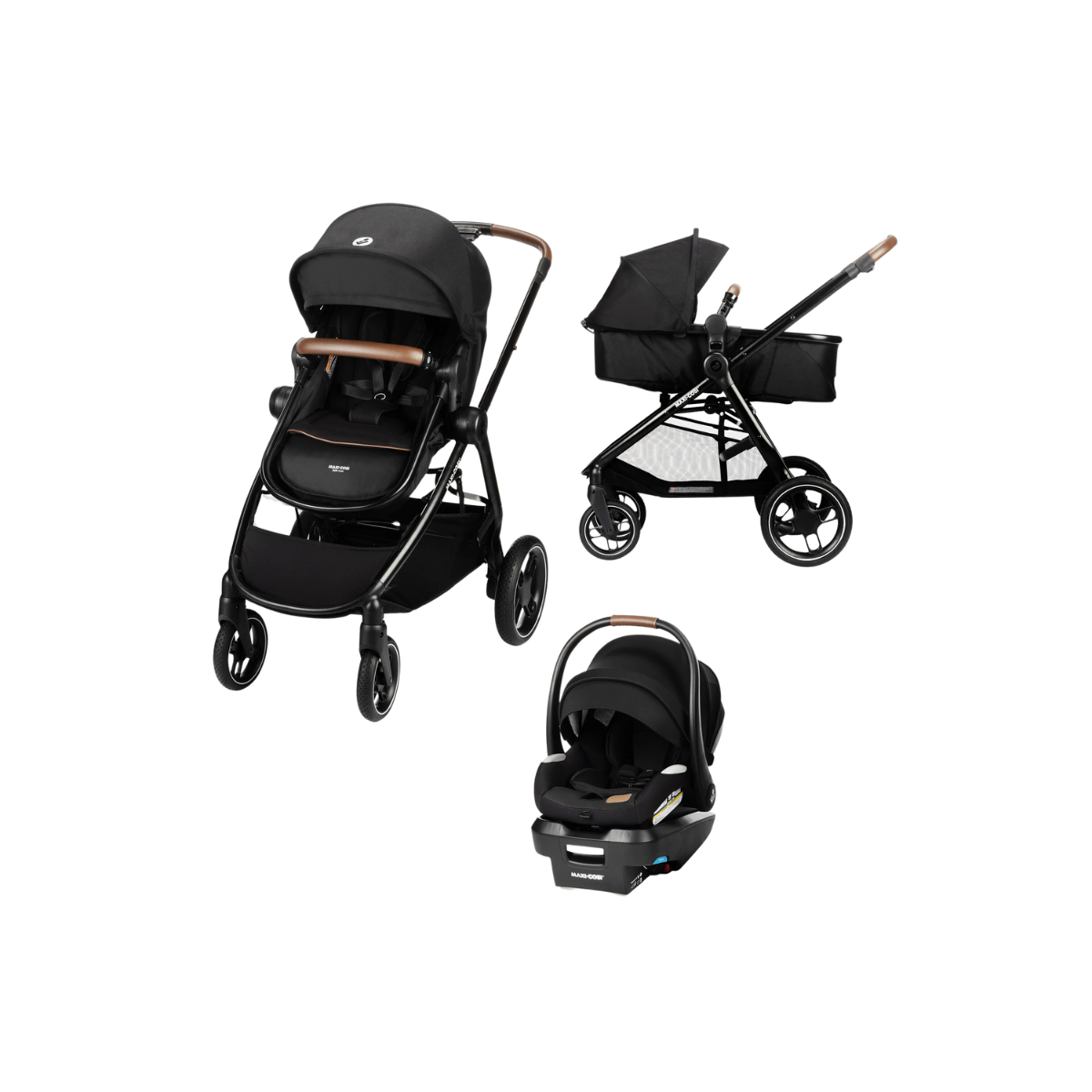 Zelia Luxe 5-in-1 Modular Travel System - Basalt Black