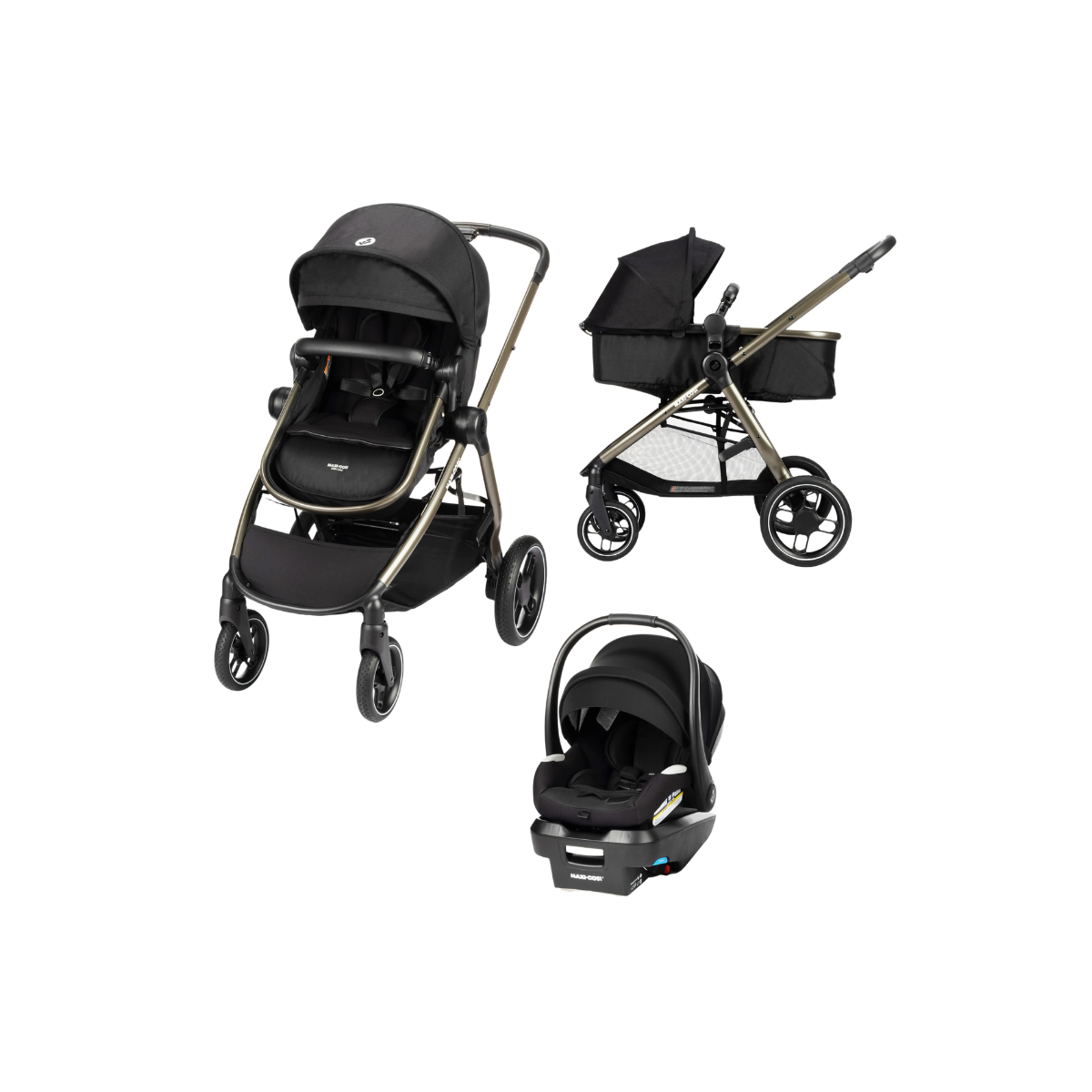 Zelia Luxe 5-in-1 Modular Travel System - New Hope Black