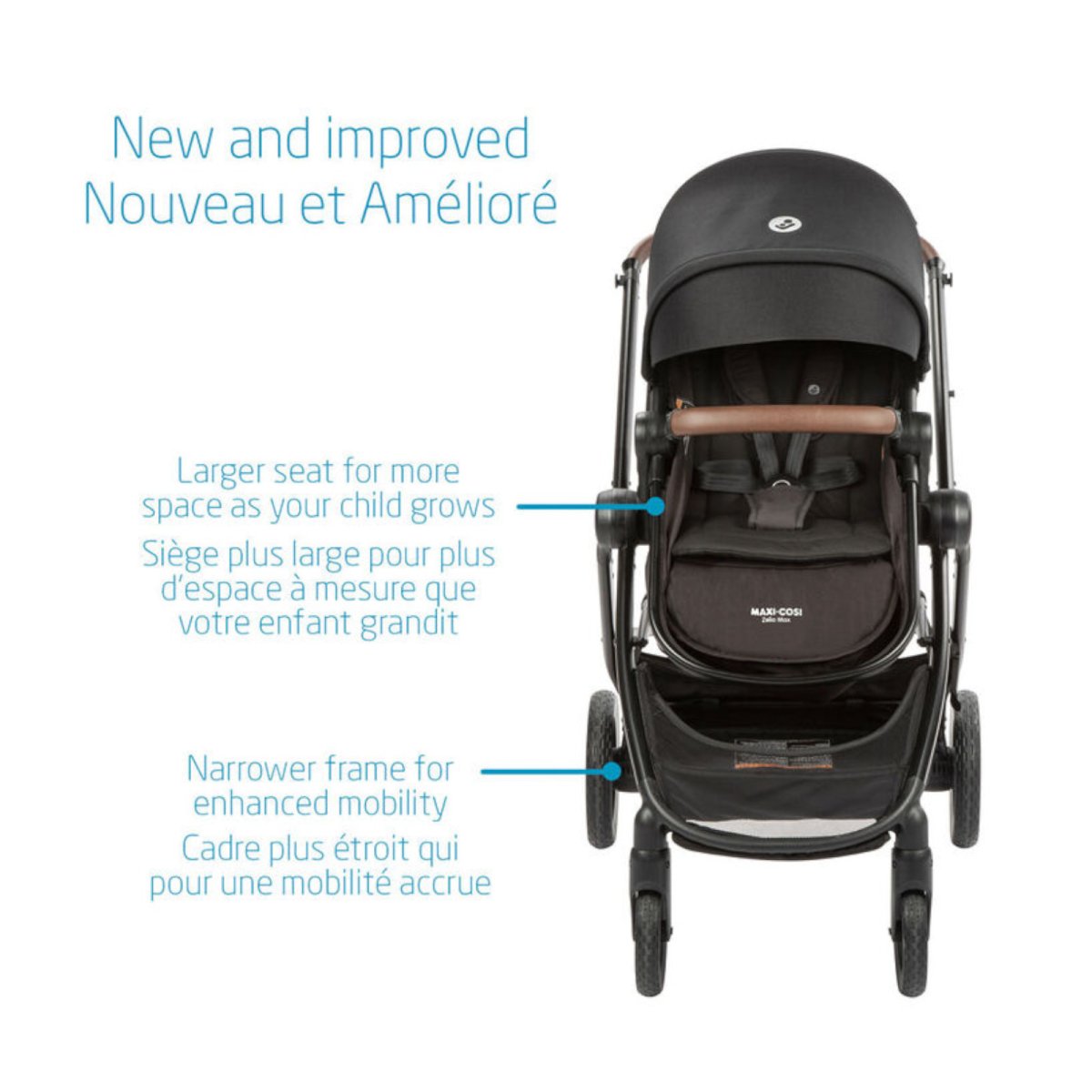 Zelia Luxe 5-in-1 Modular Travel System - Basalt Black