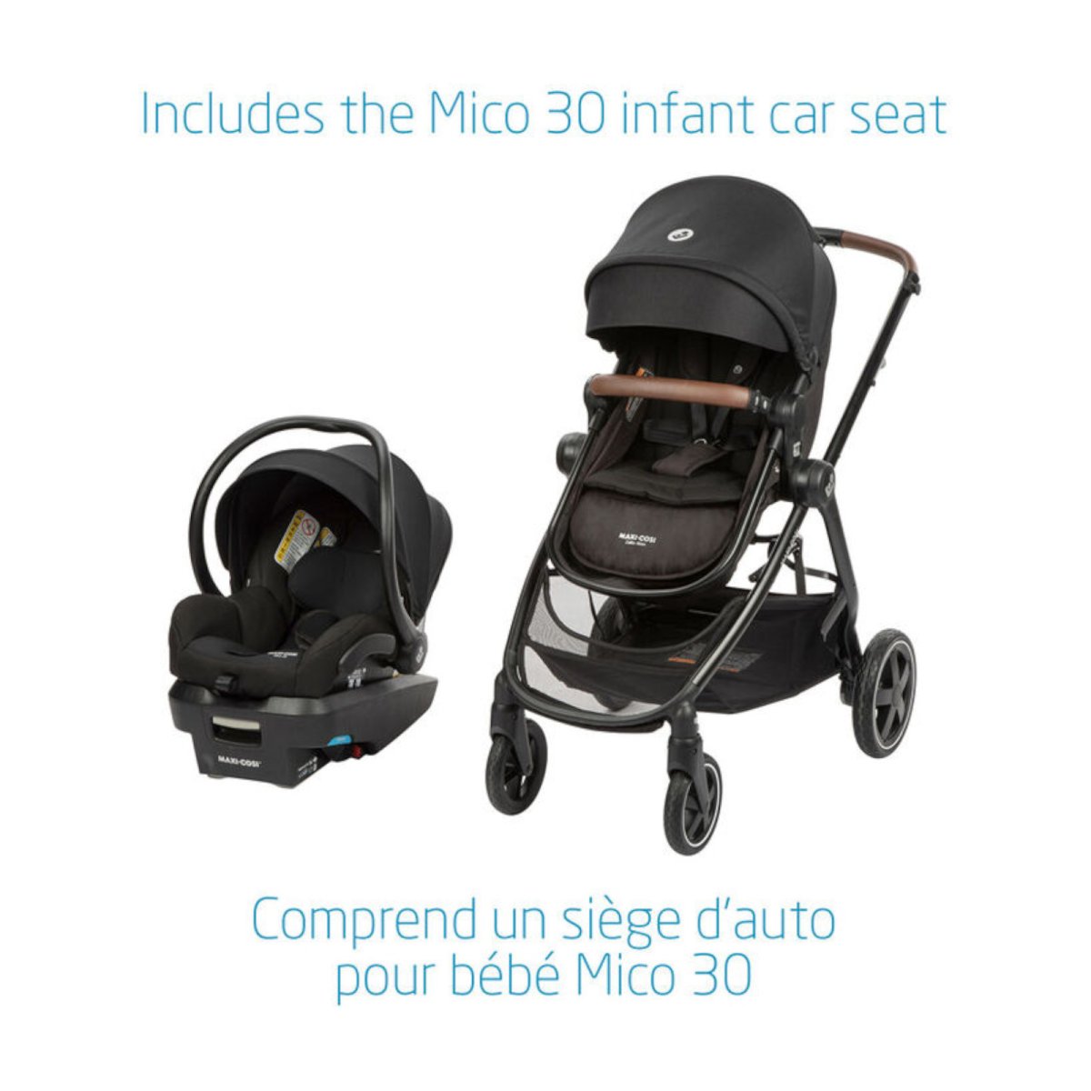 Zelia Luxe 5-in-1 Modular Travel System - Basalt Black
