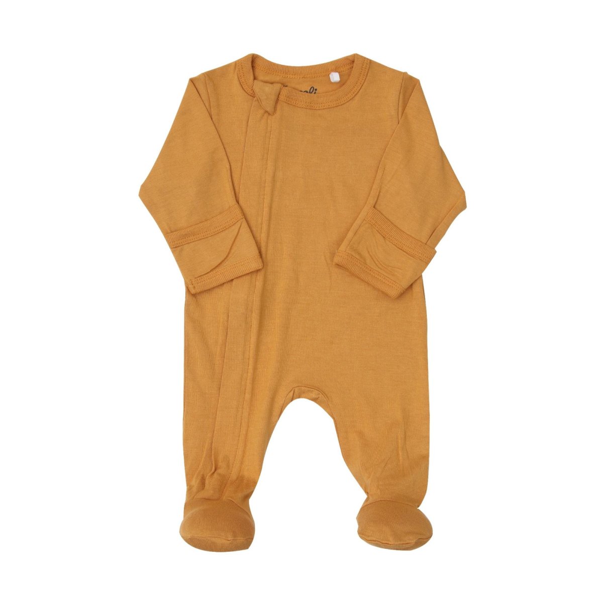 Zipper Modal Footie Honey Mustard