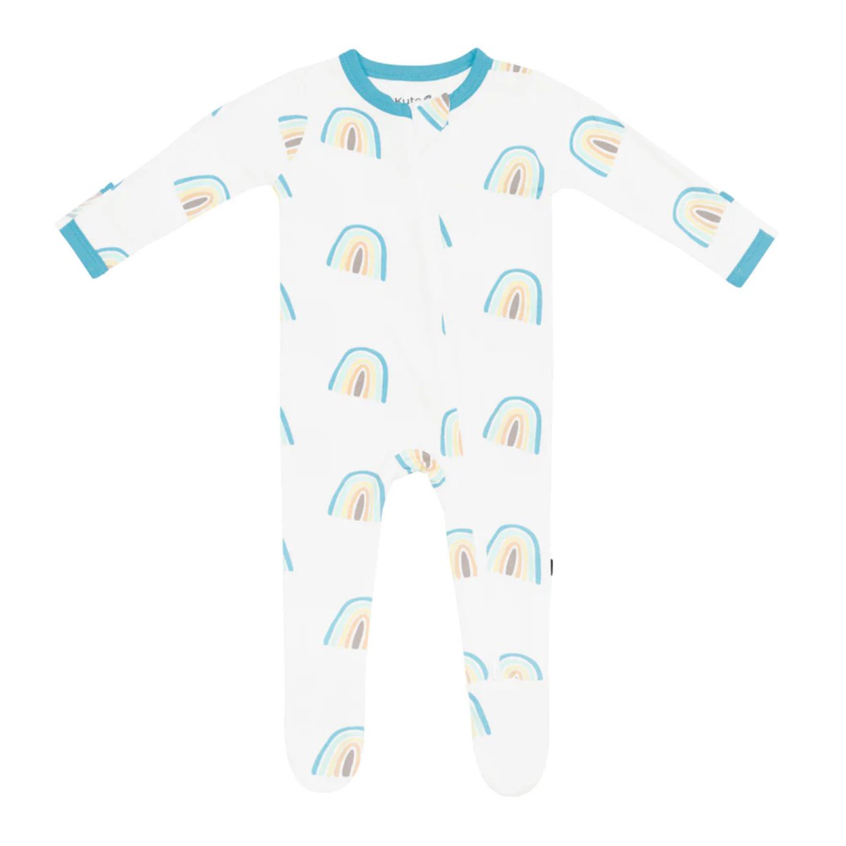 Zippered Footie Preemie - Makai Rainbow