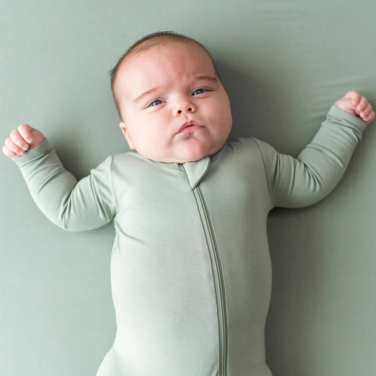 Zippered Footie  - Thyme