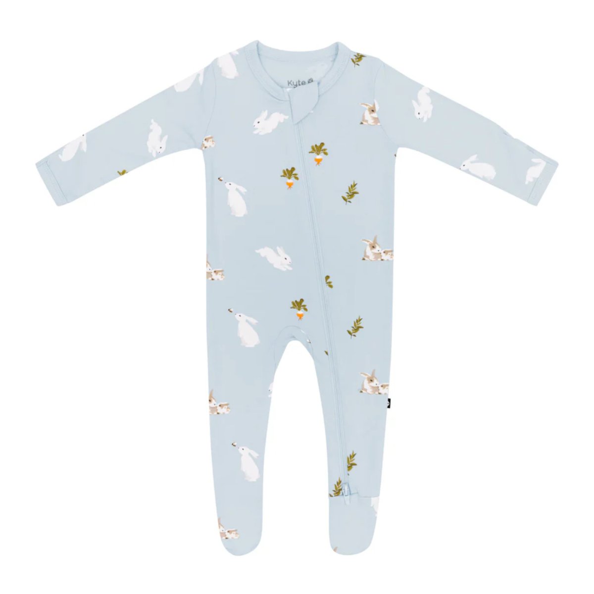 Printed Zippered Footie - Ice Rabbit