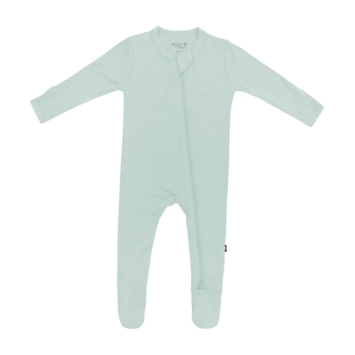 Zippered Footie Preemie - Sage