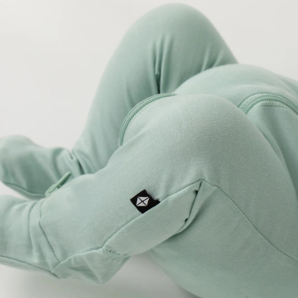 Zippered Footie Preemie - Sage