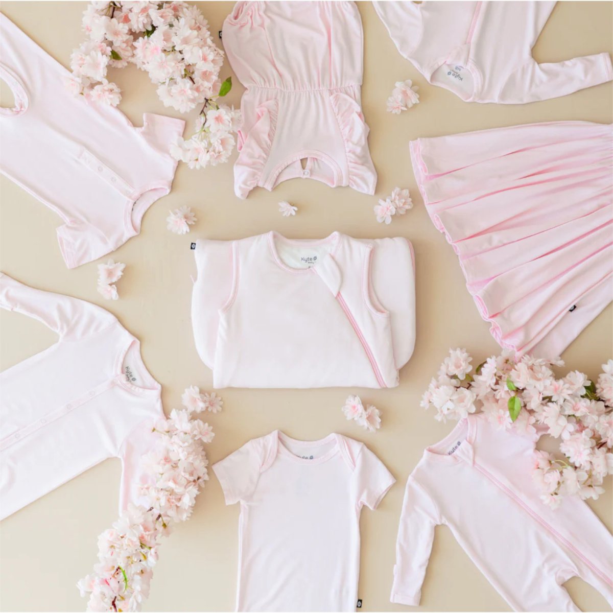 Zippered Footie Preemie - Sakura