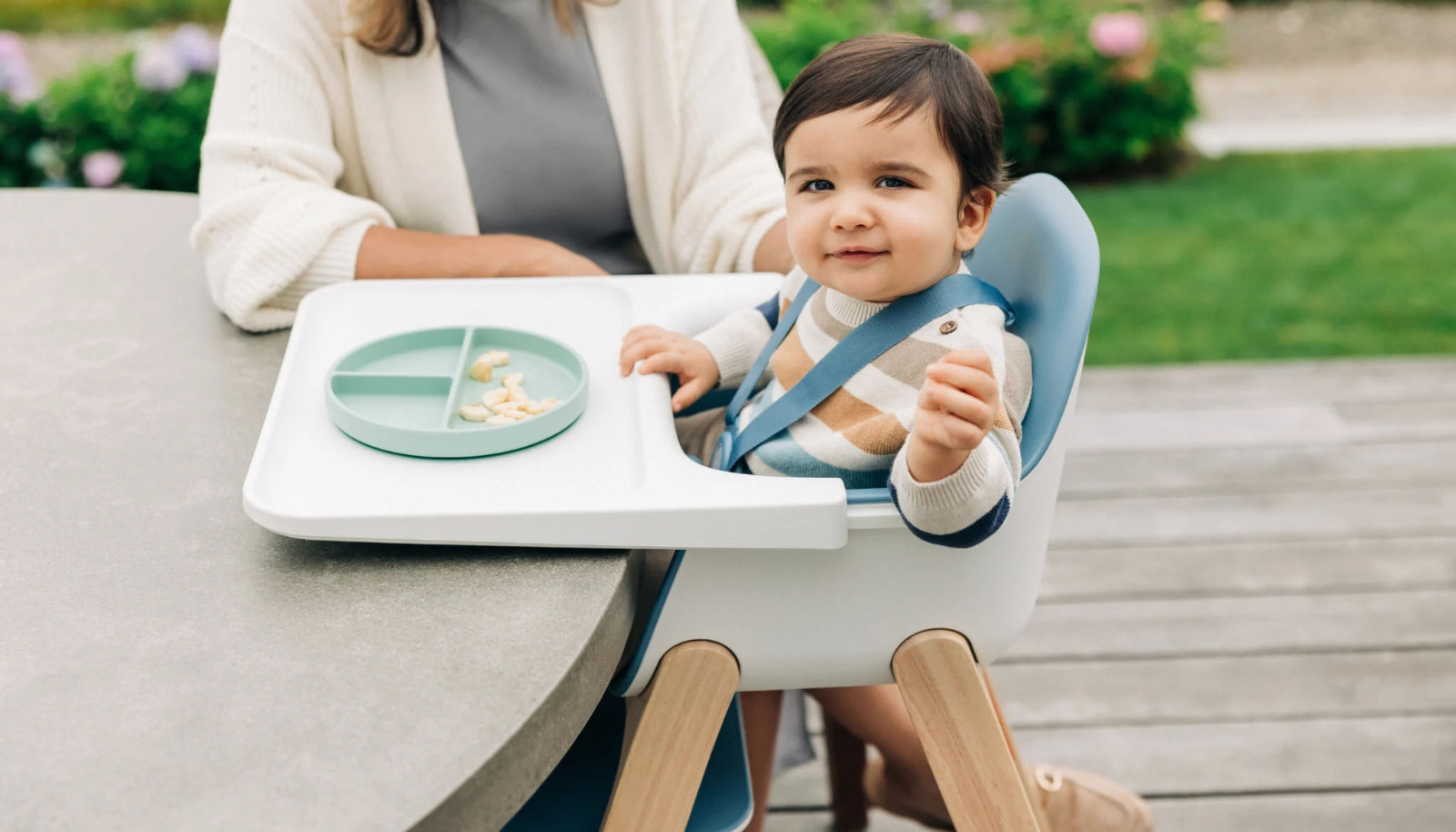 Baby eating at the table