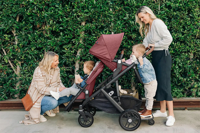 UPPAbaby Vista stroller configured for a growing family