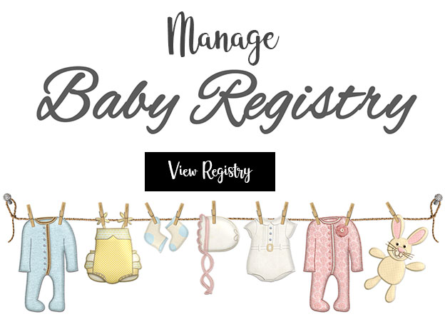 Illustrated baby clothes hanging on a washing line