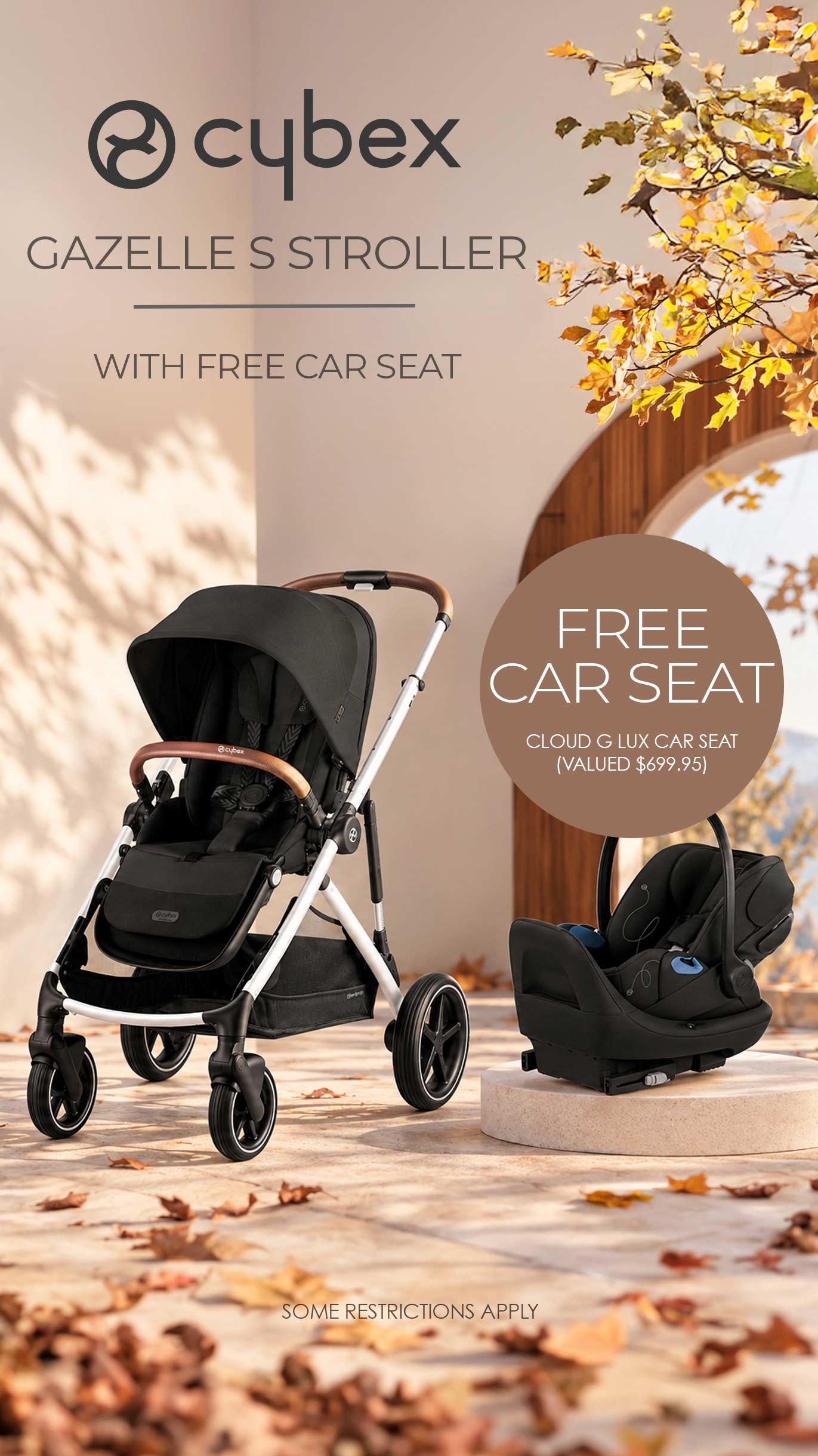 A child riding in a Britax car seat