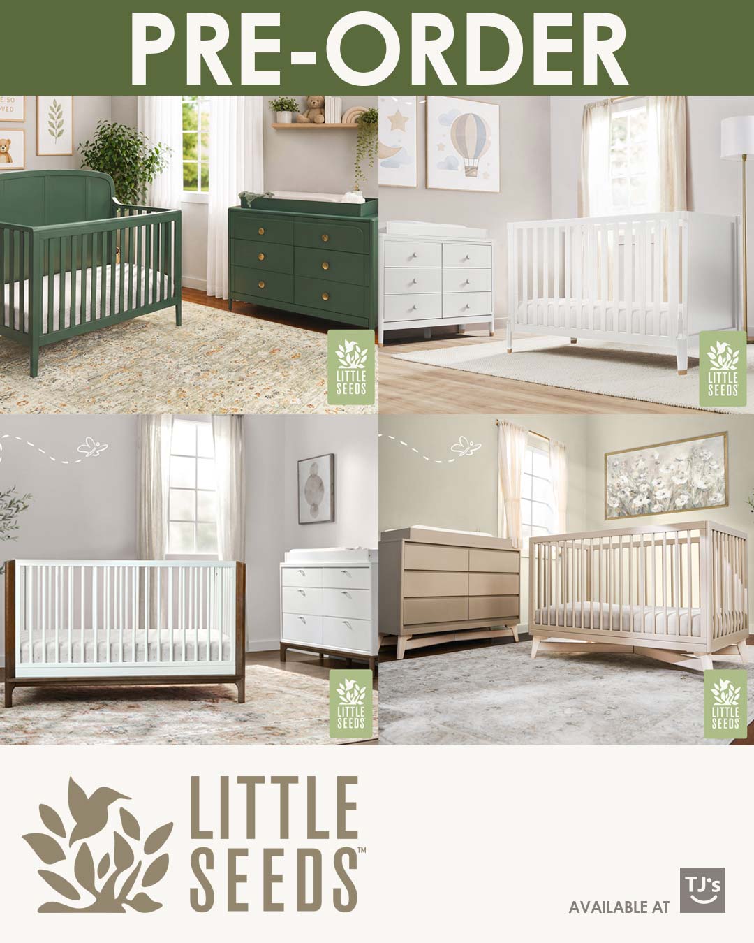 A convertible nursery crib