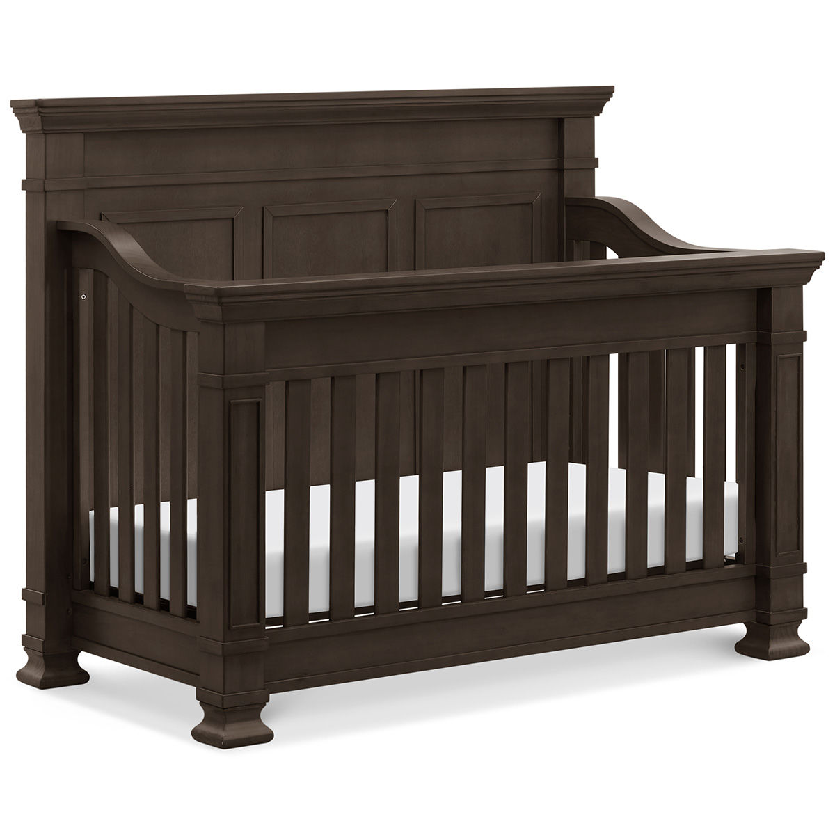 A convertible nursery crib